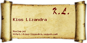 Kiss Lizandra névjegykártya